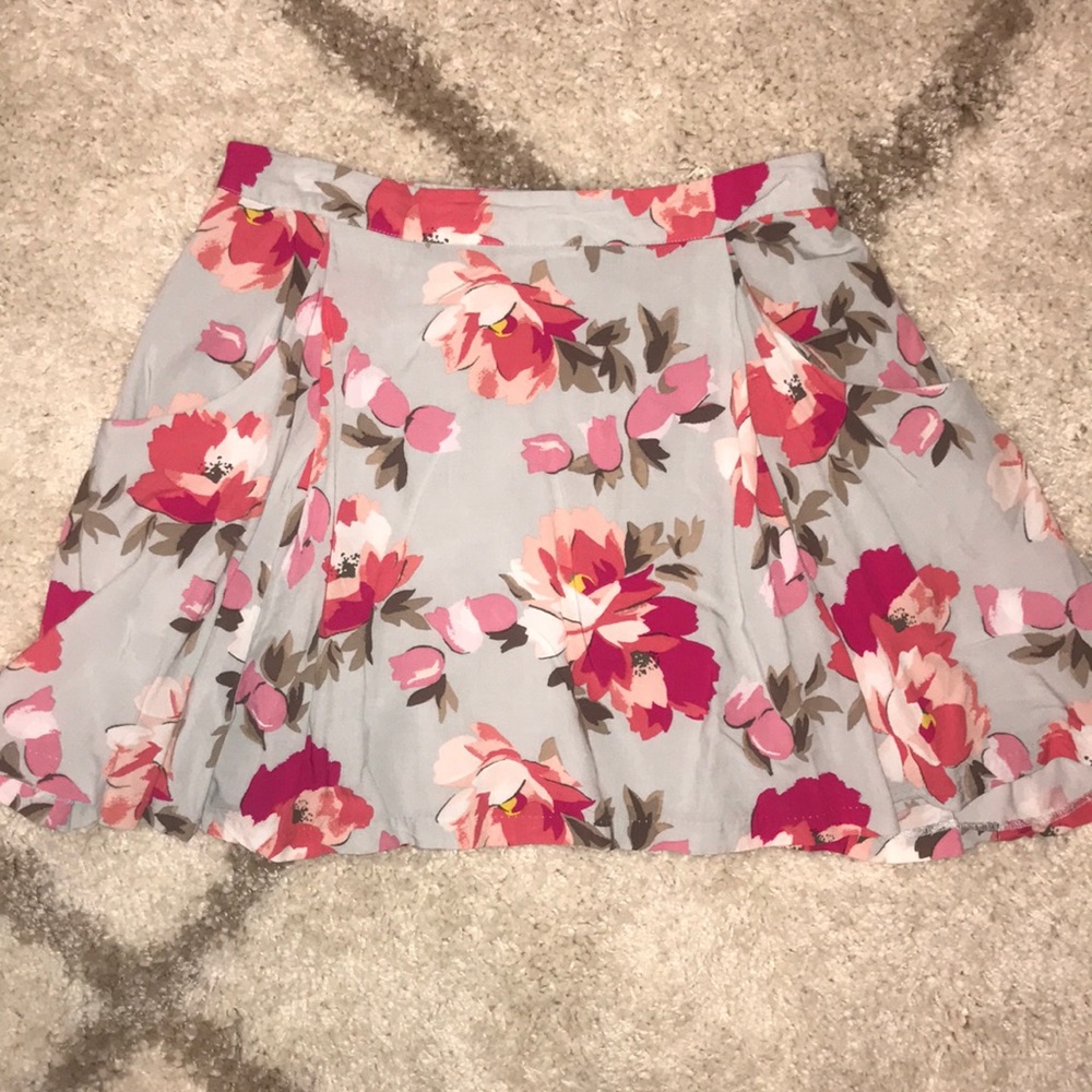 Floral Skirt with Pockets